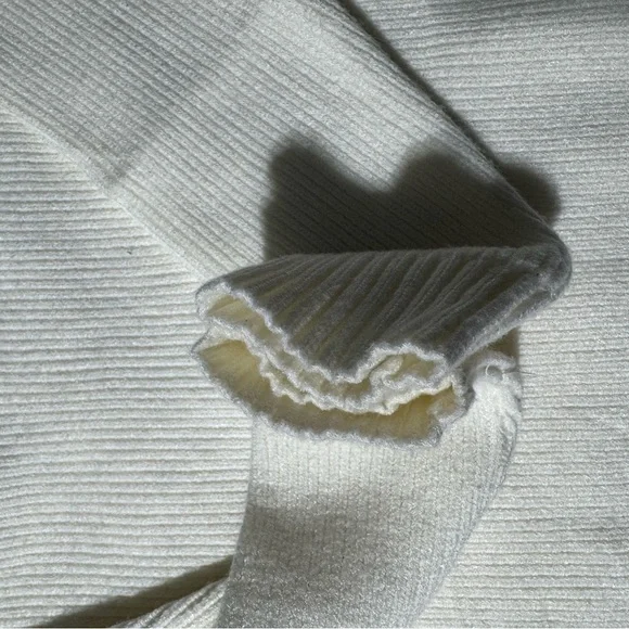 Pink Martini Cowl Neck Sweater Cream Brown and Grey Size Large - Picture 9 of 15